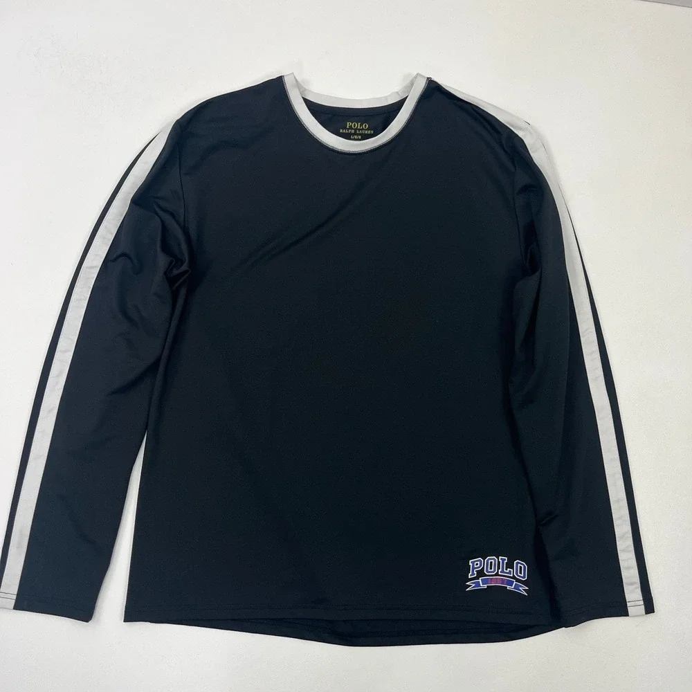 Polo Ralph Lauren Performance T-Shirt L/S Black Therma Sleep Workout Sz L